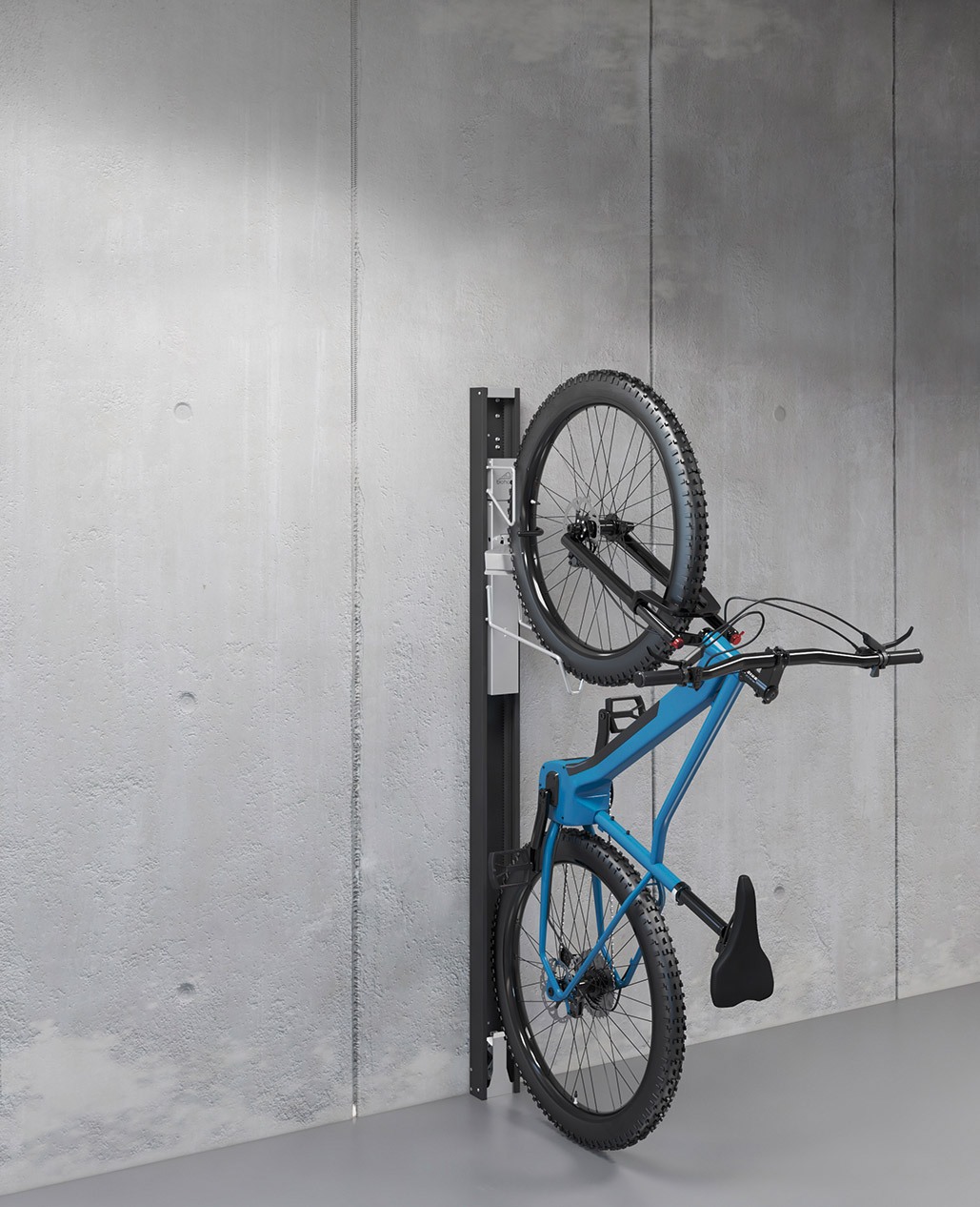 49054 Bike Lift dunkelgrau Garage Anwendungsbeispiel