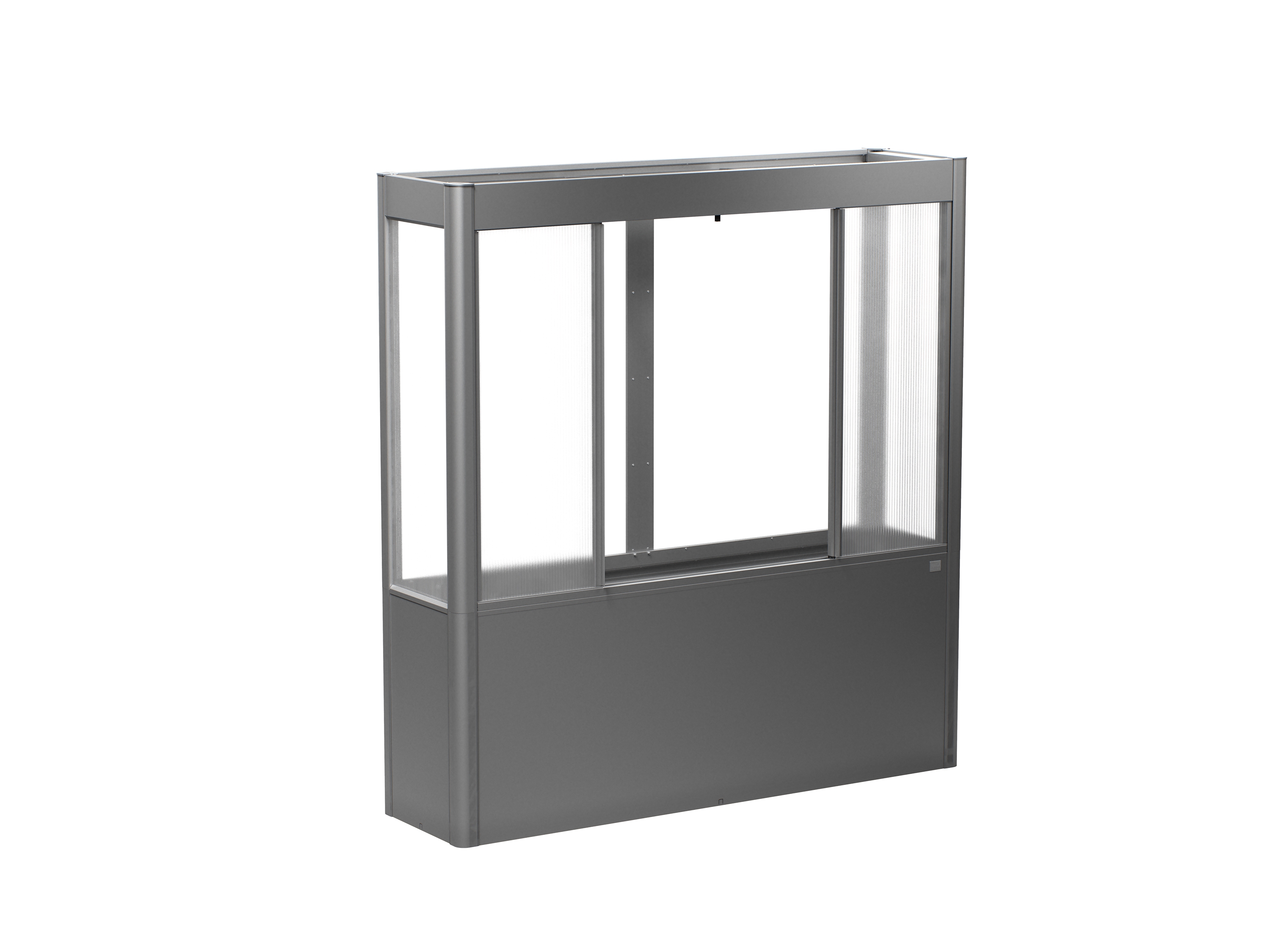 9003414954007 Gewaechshaus 2x05 MAXI quarzgrau offen Rendering2