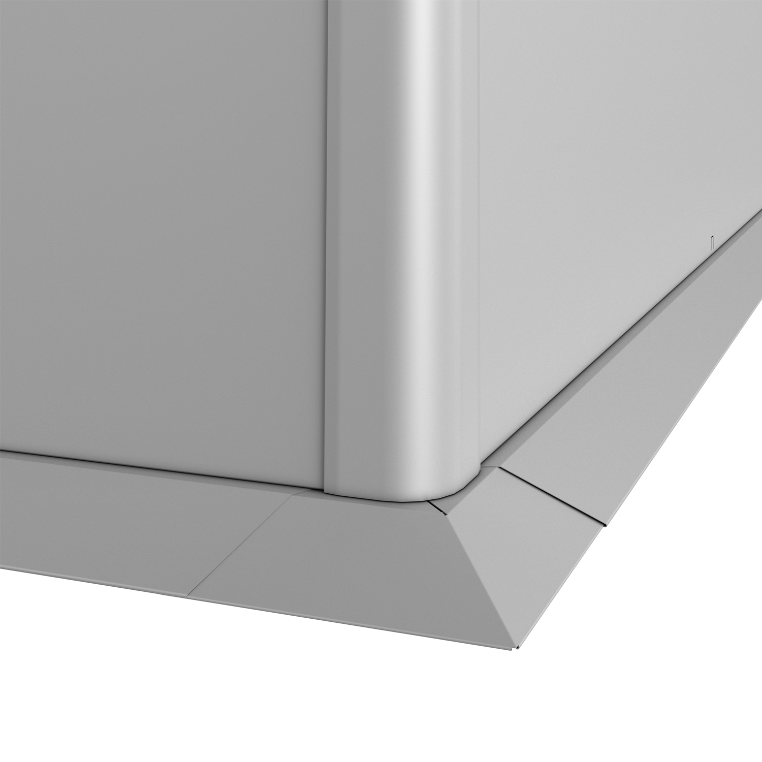 Podna lajsna za visoku gredicu metalik srebrna