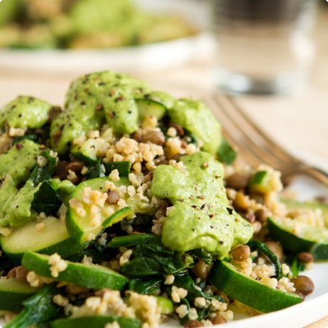 Superzelena pesto zdjela