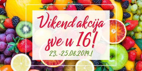 Vikend akcija sve u 16!