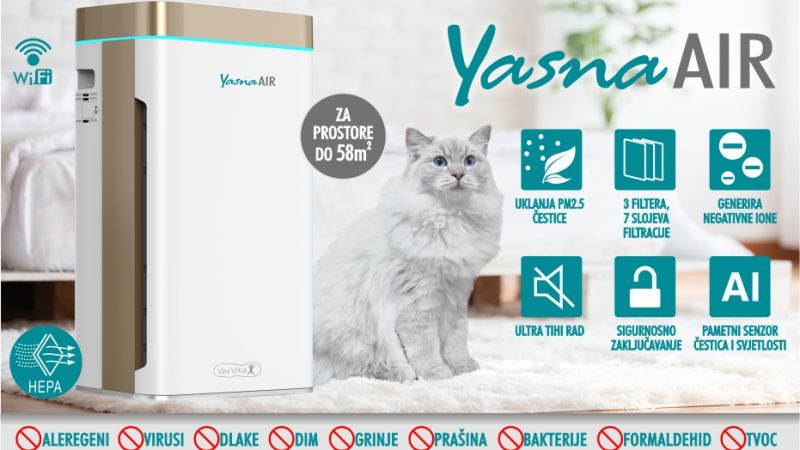 NOVO! Yasna AIR, pročišćivač, ionizator i ovlaživač zraka!