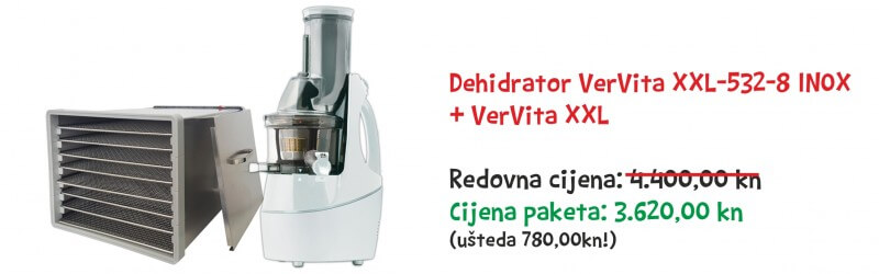 Dehidrator VerVita XXl-532-8 Inox + VerVita XXL