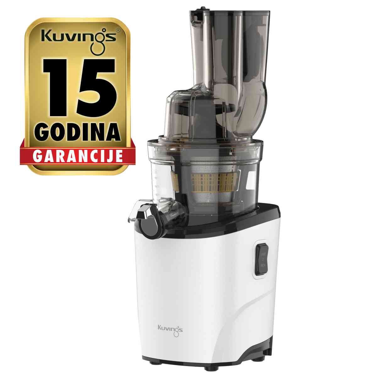 kuvings-revo830-bijela-mat Kuvings REVO830 sokovnik za hladno prešanje, boja Bijela mat.