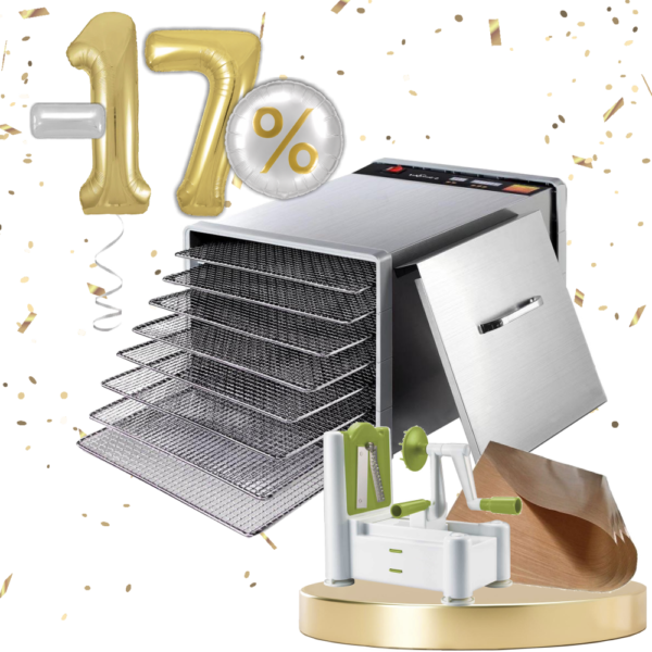Dehidrator VerVita XXL inox 8 polica