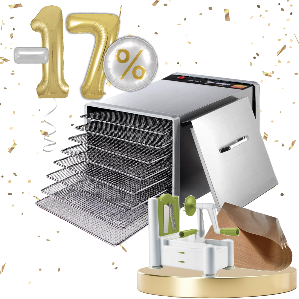 Dehidrator VerVita XXL inox s 8 polica - VerVita