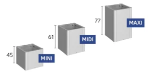 biohort belvedre visine - mini, midi, maxi