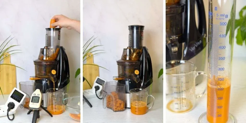 est cijeđenja 500 g mrkve na sokovniku VerVita XXL